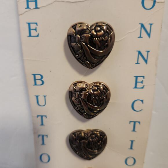 Vintage Button Covers "The Button Connection" metal - Picture 2 of 3